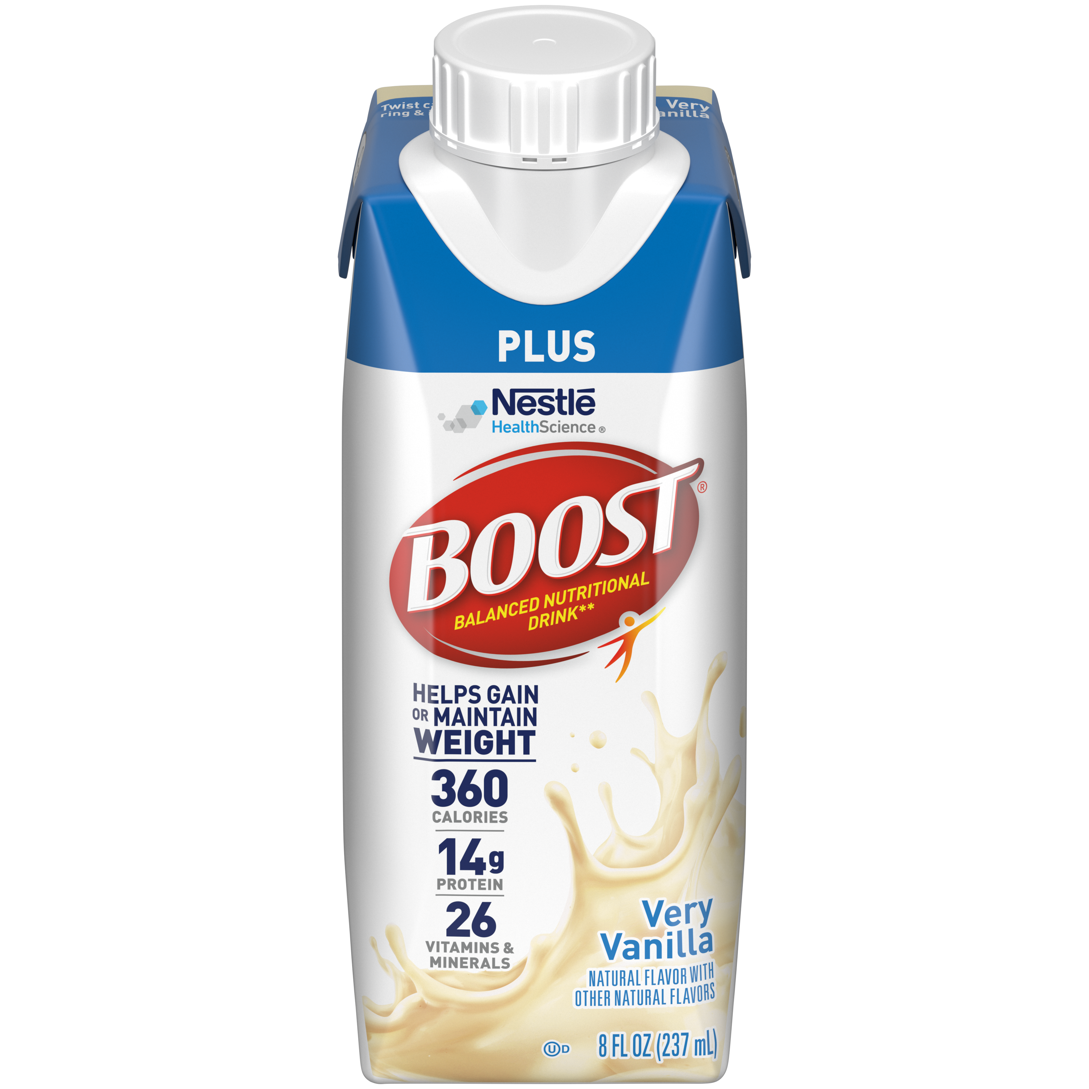 Nestle  BOOST PLUS Chocolate Re-Closeable Prisma 24x8 fl. oz. Unit 24