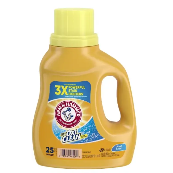 Arm & Hammer Liquid Laundry  32.5oz Plus OxiClean Fresh Scent / 25 Loads Pack 8