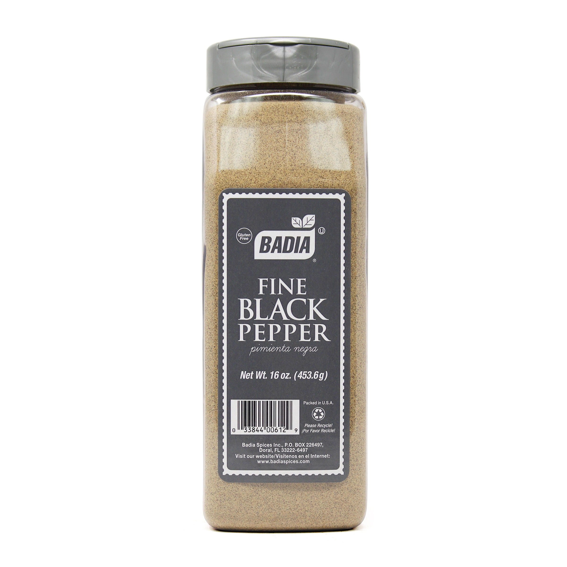 Pepper Black Ground Fine 16oz