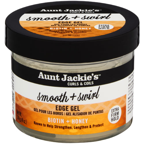 Aunt Jackie's Biotin and HoneyBraid & Twist Collection NEW Smooth & Swirl Extra Hold Edge Gel Pack 12 Size 4 oz