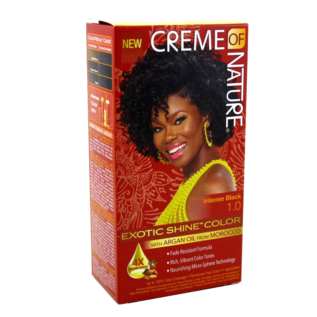 Creme Of Nature Color 1.0 Intense Black Exotic Shine Pack 12