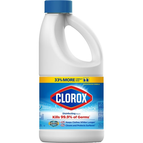 Clorox Regular Bleach with CloroMax Technology, Bottle, 6/Carton 43 oz