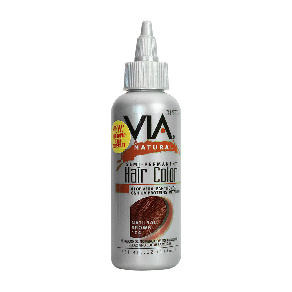 VIA Hair color #104 - Natural Brown 4oz