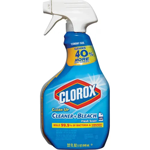 Clorox Clean-Up All Purpose Cleaner with Bleach, Spray Bottle, Rain Clean, 32 oz