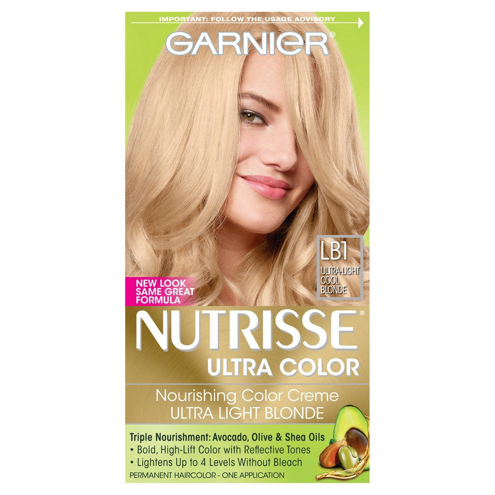 GARNIER HAIRCOLOR NUTRISSE HAIR COLOR : LB1 ULTRA LIGHT COOL BLONDE Pack 12