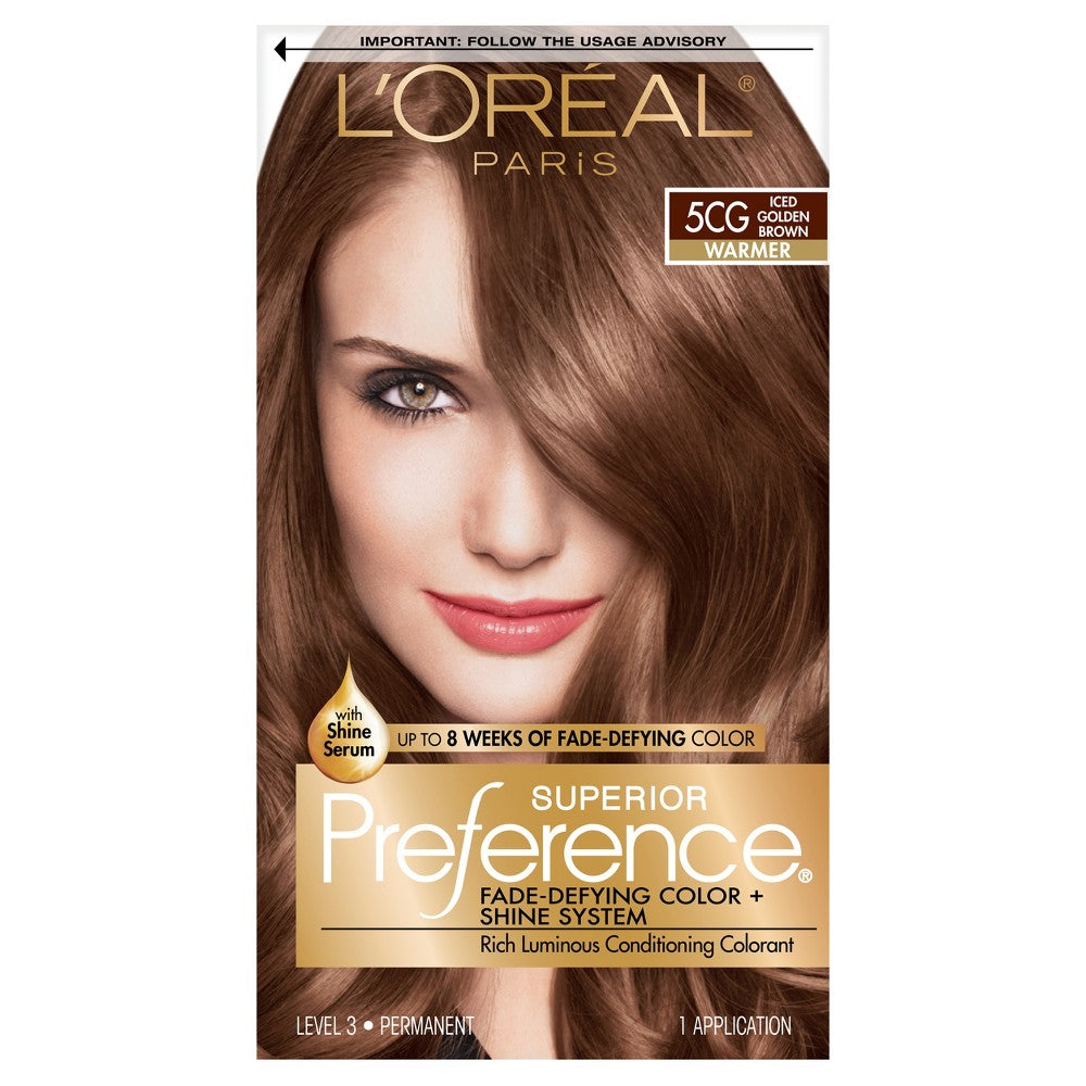 L'OREAL HAIRCOLOR PREFERENCE : PREF ICED GOLDEN BROWN 5CG Pack 12