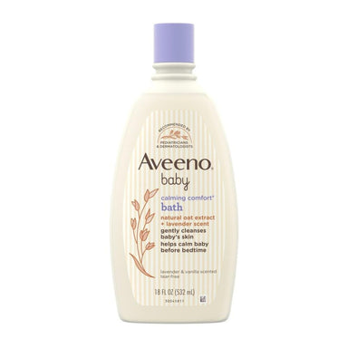 Aveeno Baby Calming Comfort Bath & Wash Lavender & Vanilla Pack 12 18oz