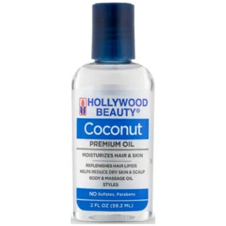 Hollywood Beauty Oils Coconut Oil 2 Oz. 6 Pc. Display Cs/72