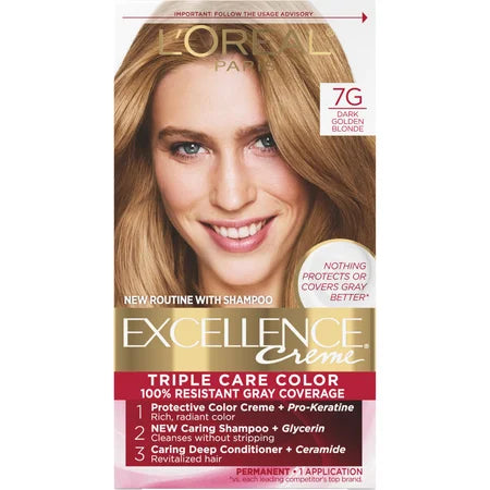 L'OREAL HAIRCOLOR EXCELLENCE Dark Golden Blonde 7G Pack 12