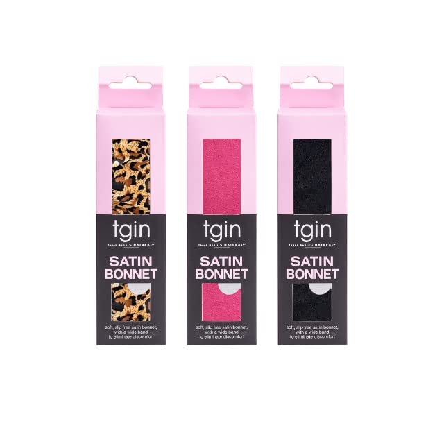 TGIN Bonnet (Black, Pink, Leopard) Pack 12