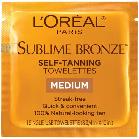 L'OREAL SKINCARE SUBLIME BRONZE TOWELETTES : TOWELETTES Pack 12