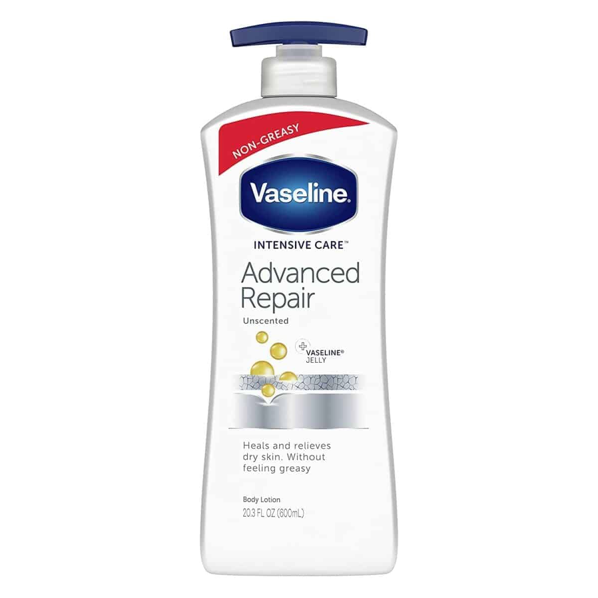 Vaseline Body Lotion Advance Repair Unscented 20.3z Pack 4