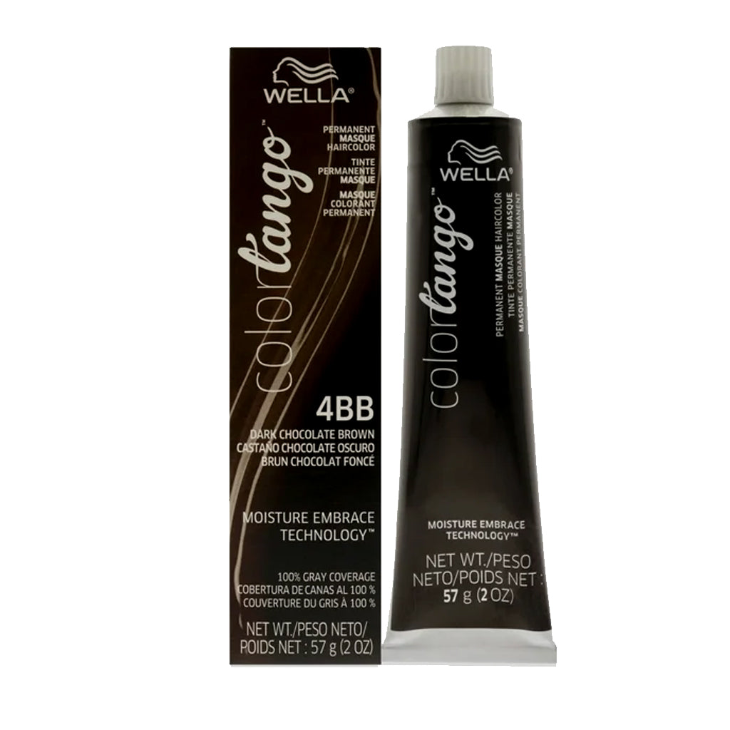 Wella Color Tango Permanent Hair Color 4BB Dark Chocolate Brown 2oz Pack 36