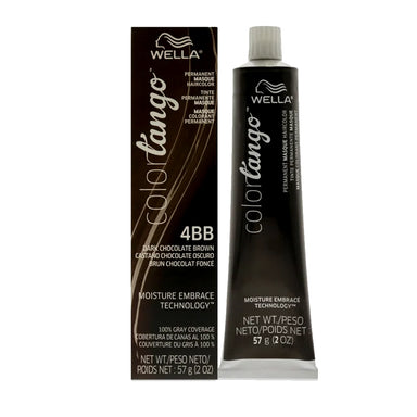 Wella Color Tango Permanent Hair Color 4BB Dark Chocolate Brown 2oz Pack 36