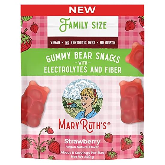 Mary Ruth Snack Gummies, Strawberry, 240 g Pack 24 Size 24 mo