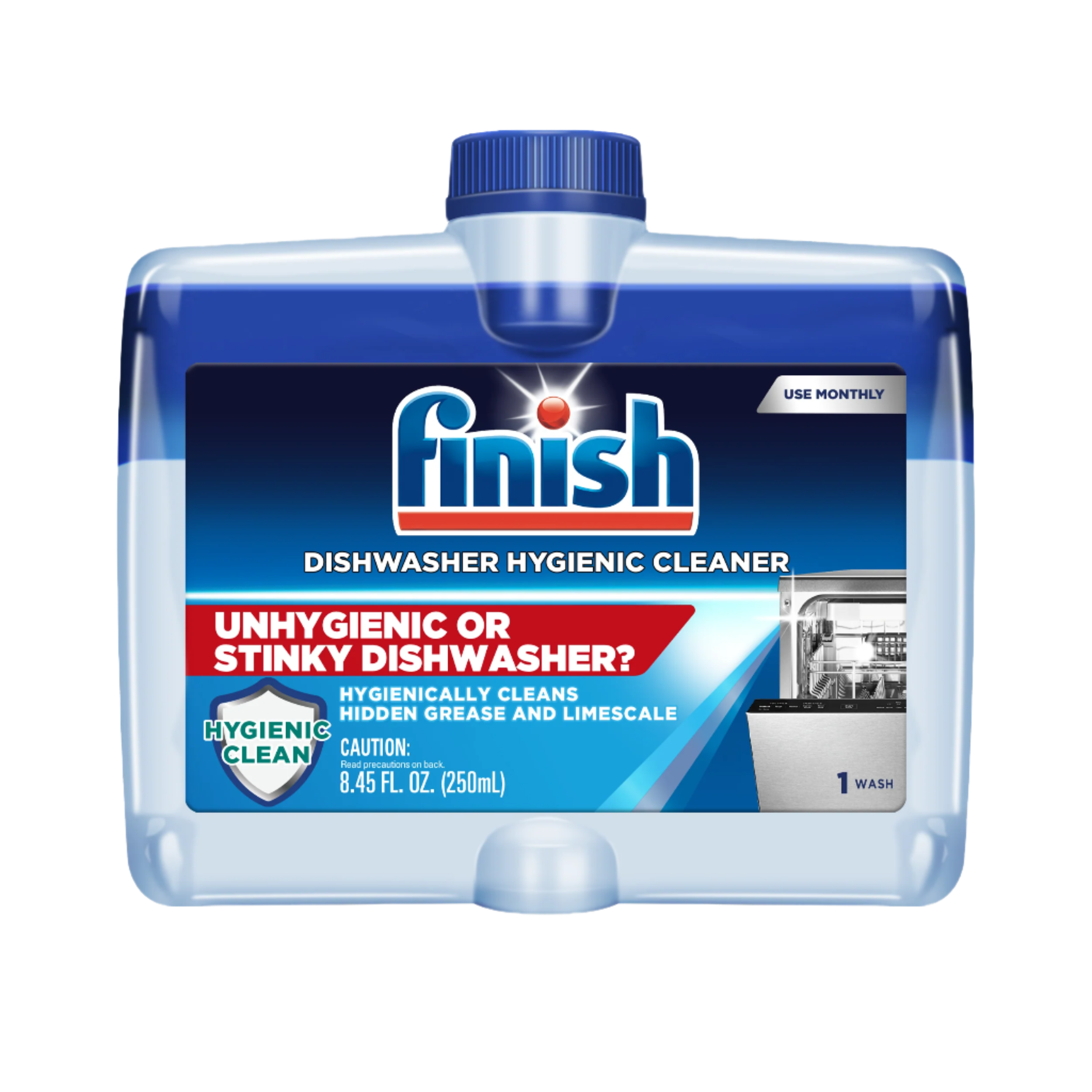 FINISH® Dishwasher Cleaner - Liquid Fresh 4x8.45 oz.