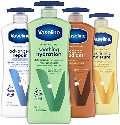 Vaseline Body Lotion Soothing Hydration 20.3z Pack 4