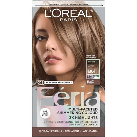 L'OREAL HAIRCOLOR FERIA : DOWNTOWN BROWN Pack 12