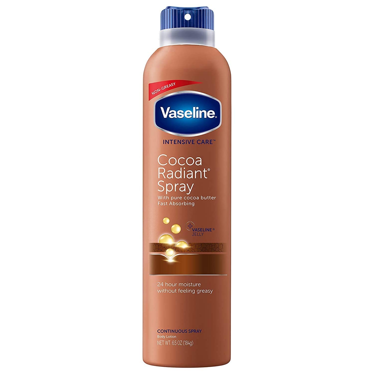 Vaseline Spray Moisturize Cocoa Radiant 6.5z Pack 6