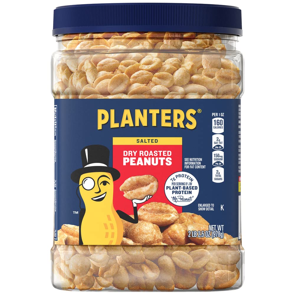 Dry Roasted Salted Peanuts Pack 6 Size 34