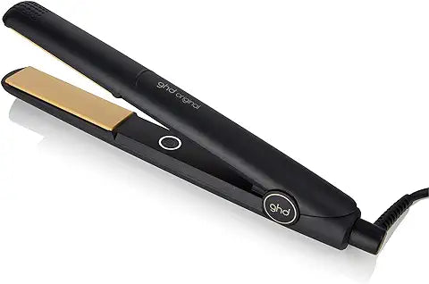 Andis  1" High Heat Ceramic Flat Iron, Dual Voltage, Ethnic, Black/Gold -Box 4