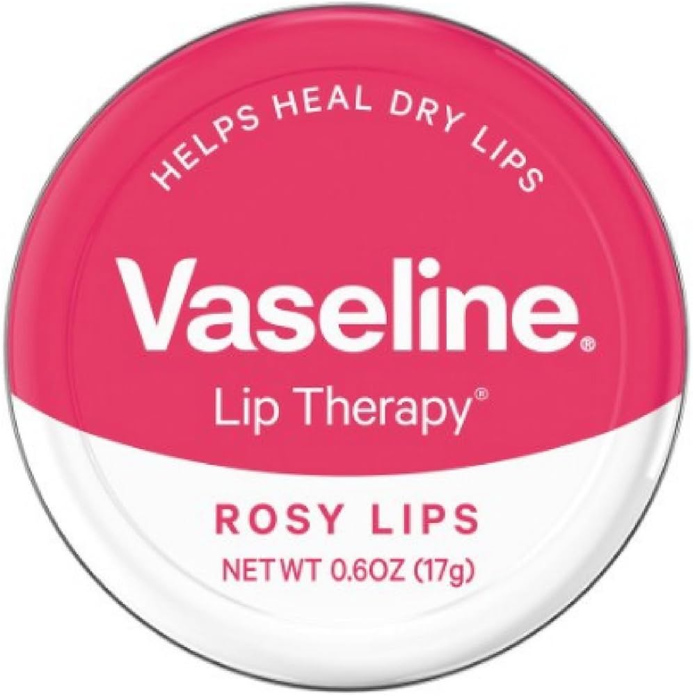 Vaseline Lip Therapy Lip Tin Rosy 0.6z Pack 12