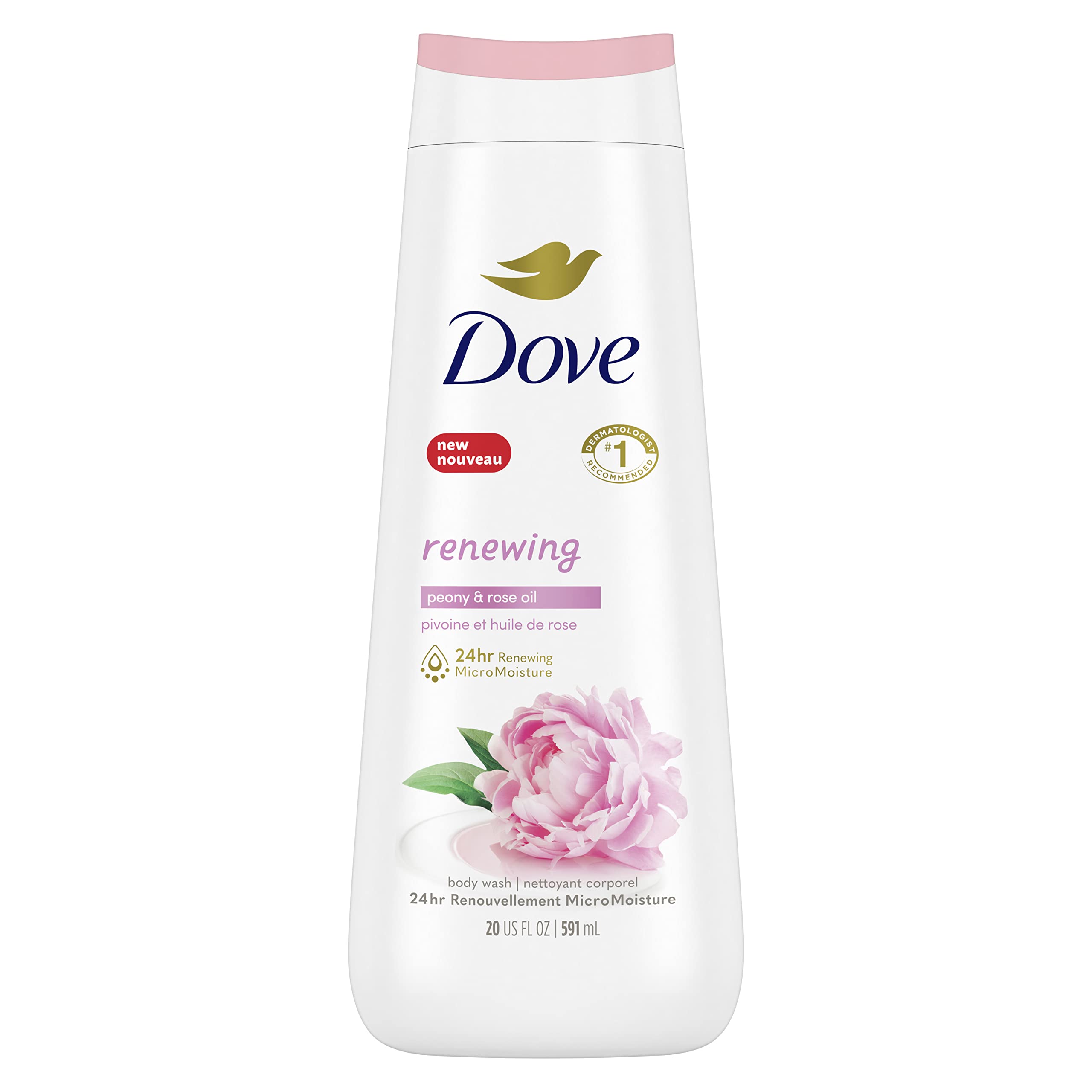 Dove Dove BW Peony + Rose 6p 11z/325ml Pack 6