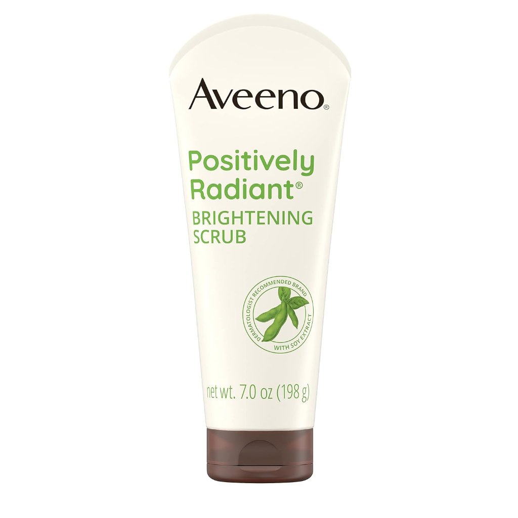 Aveeno Positively Radiant Brightening & Exfoliating Face Scrub Pack 12 Size 7oz