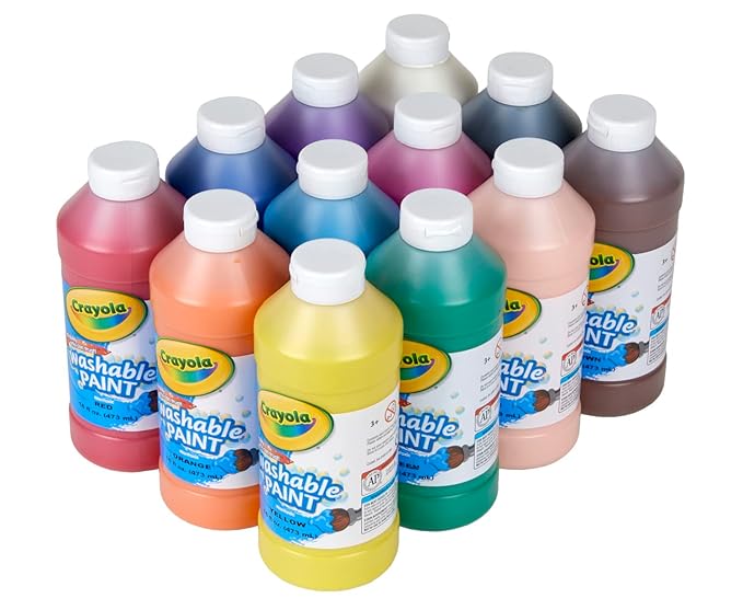 CRAYOLA® Washable Paint, 16 oz. Bottle  Black Case 12 Unit