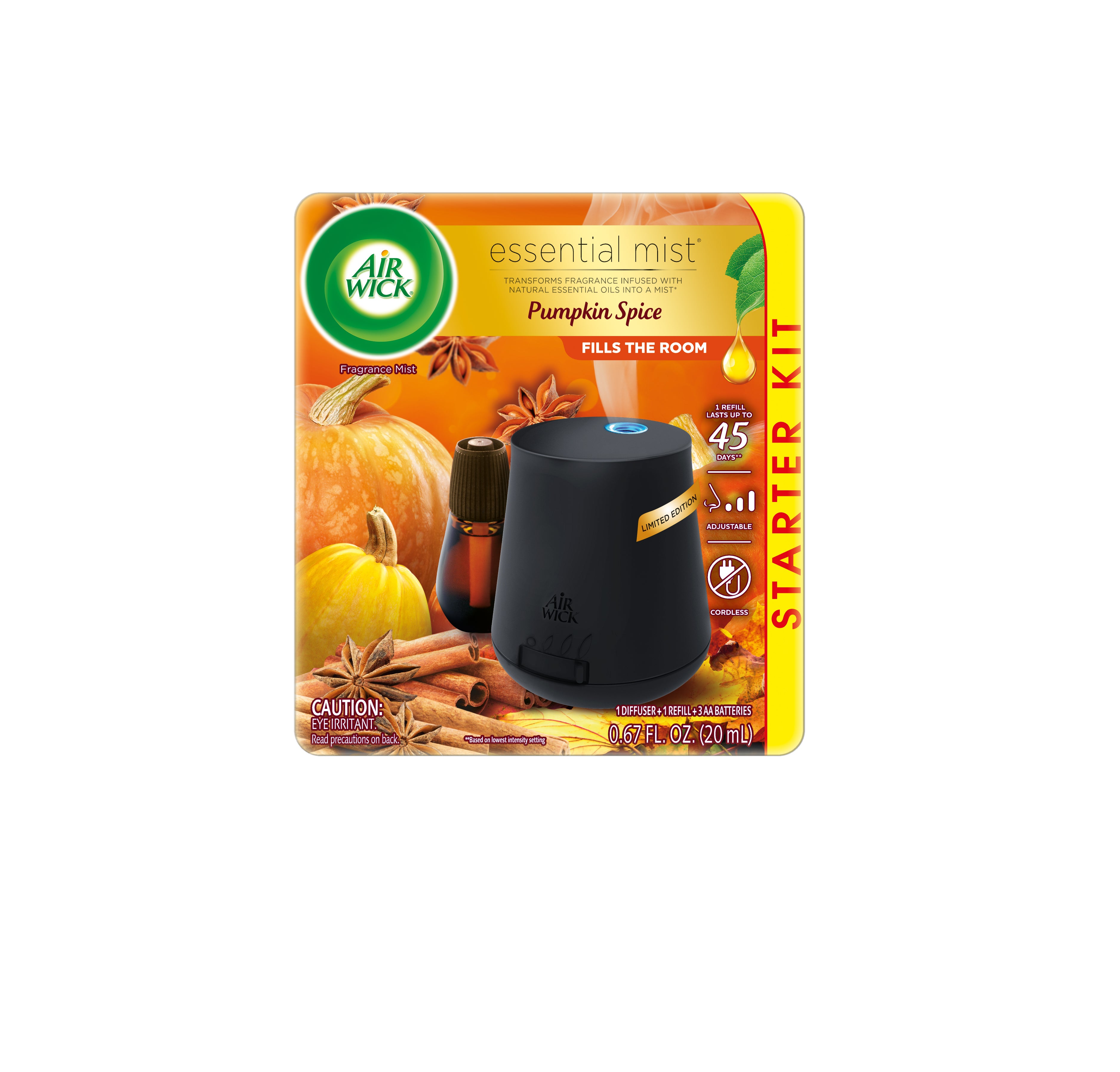 AIR WICK® Essential Mist – Starter Kit Pumpkin Spice 3/1 ct.