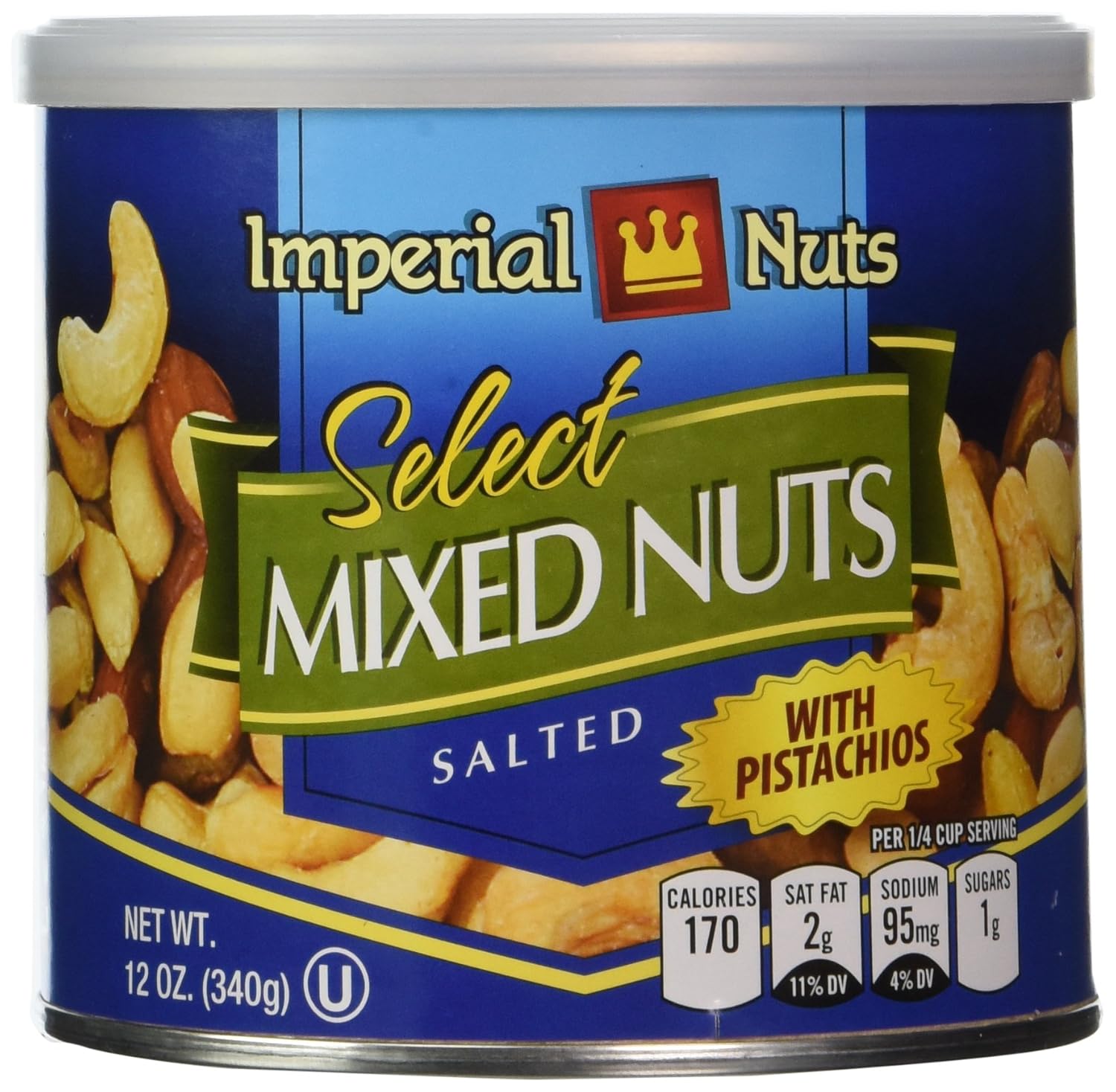 Select Mix Nuts With Pistachios Roasted Salted Pack 12 Size 12