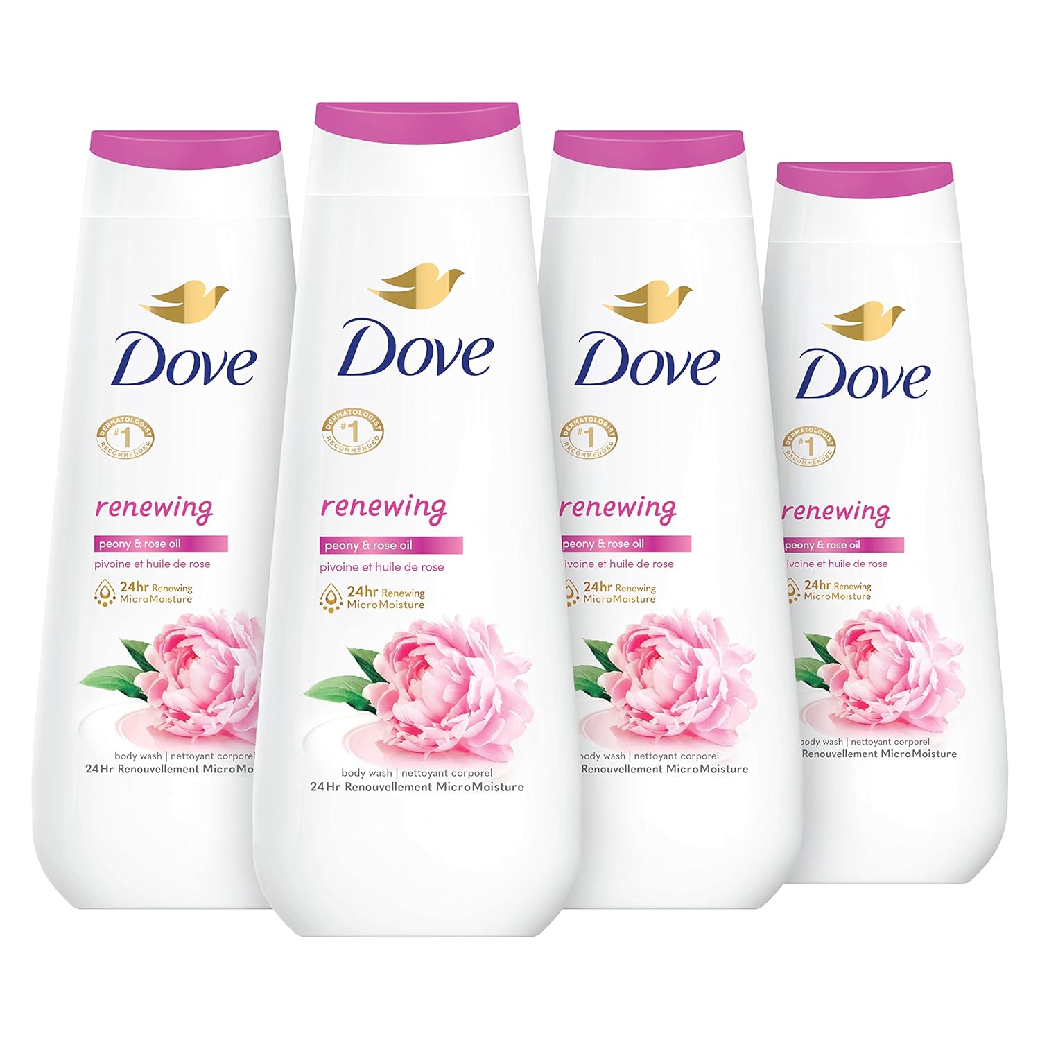 Dove Dove BW Peony + Rose 4p 20z/591ml Pack 4