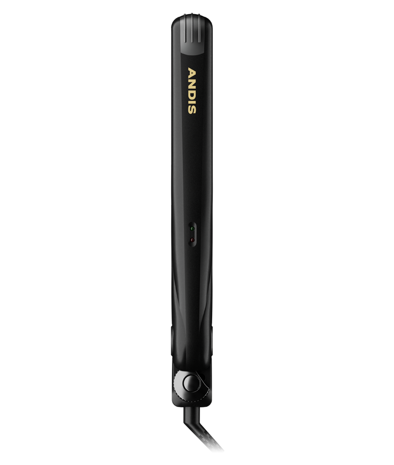 Andis  1 1/2" Pro Series 450 degree F Curved Edge Flat Iron, Black/Gold - Box 3