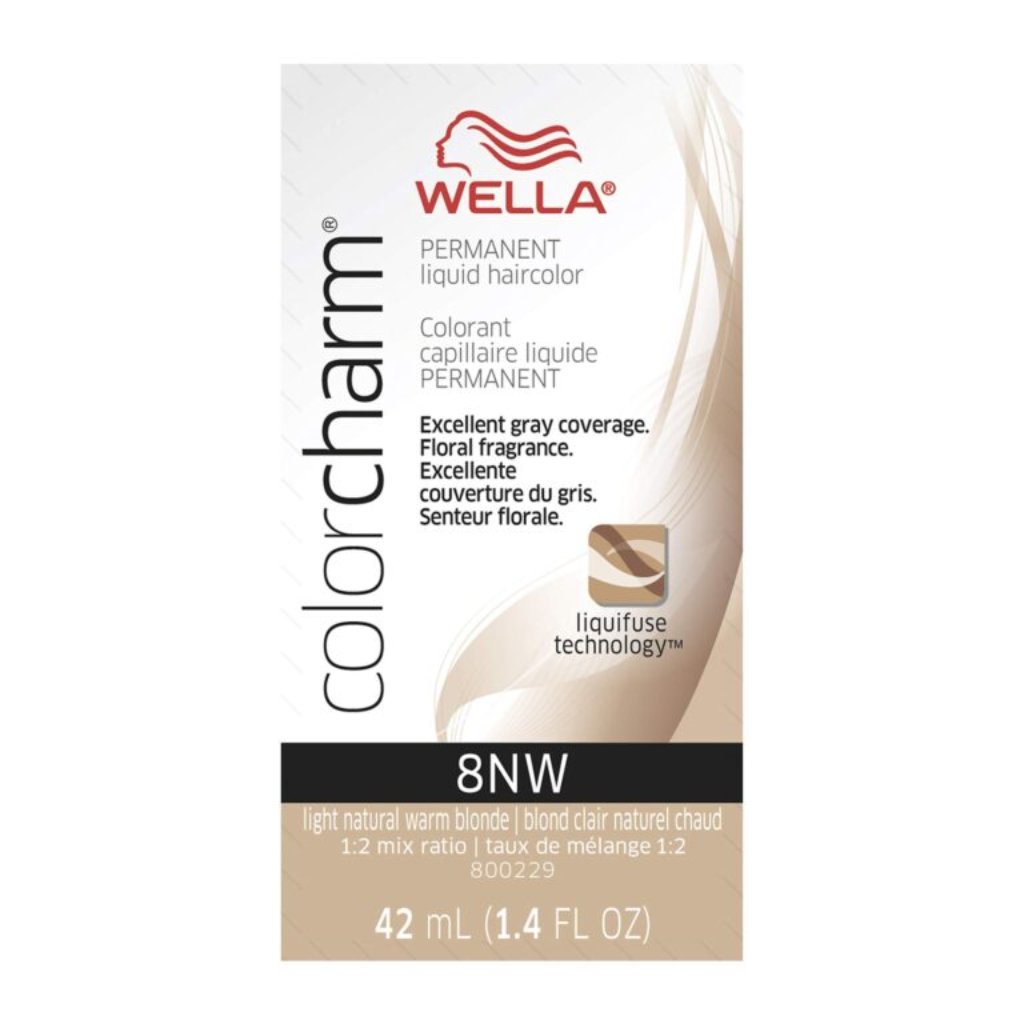 Wella Hair Color Permanent Liquid 8NW Light Natural Warm Blonde 1.4oz Pack 36