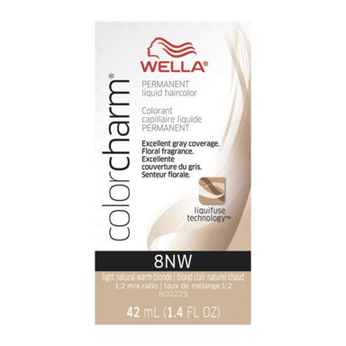 Wella Hair Color Permanent Liquid 8NW Light Natural Warm Blonde 1.4oz Pack 36