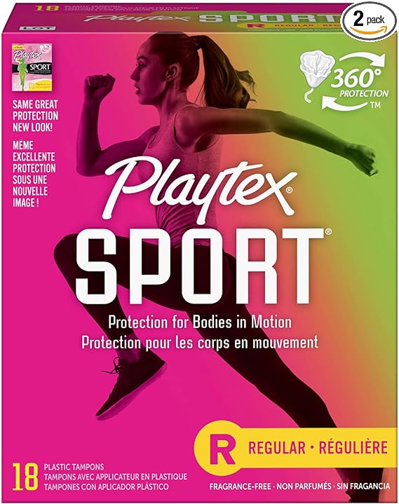 PLAYTEX SPORT 18CT REGULAR UNSCNT 2/6S