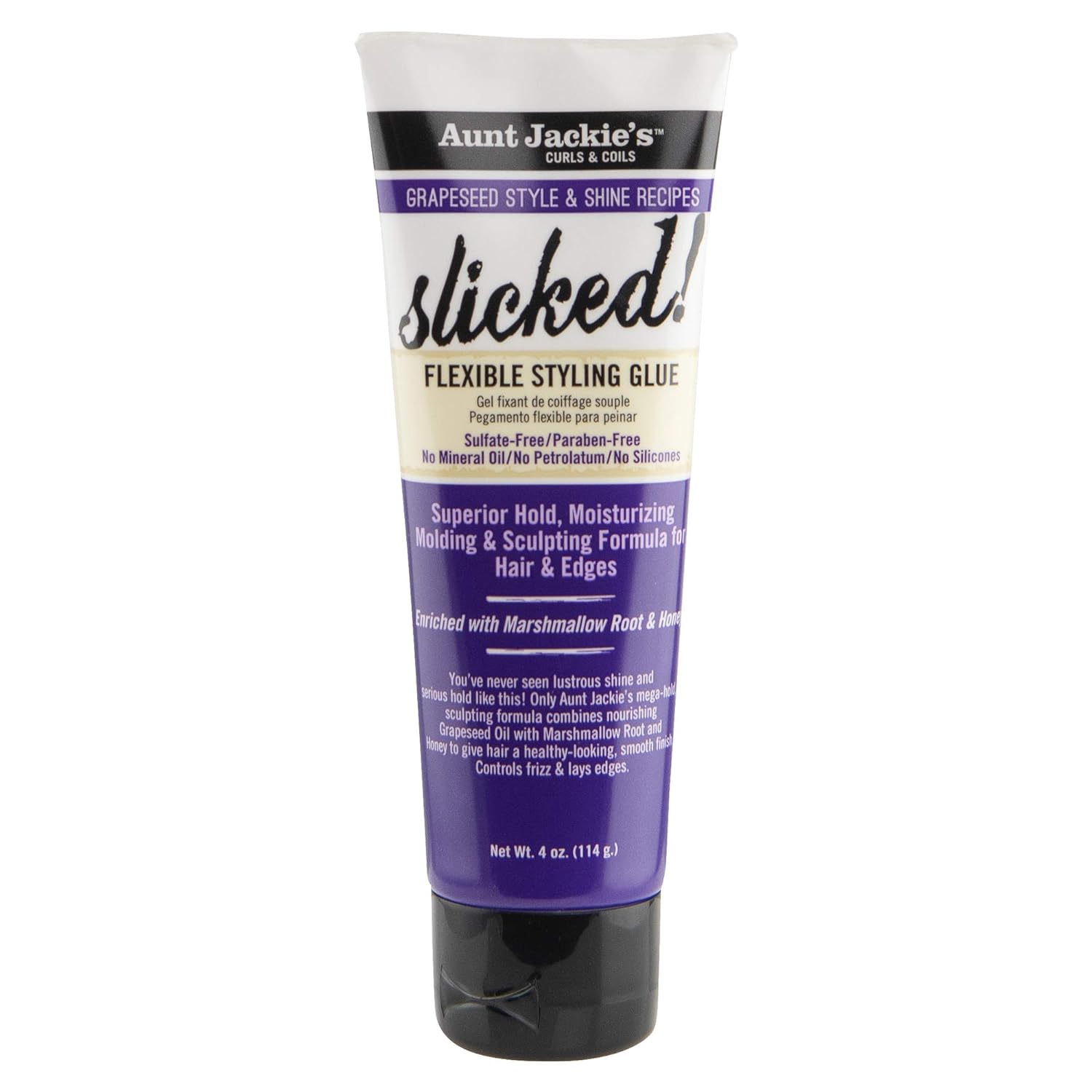 Aunt Jackie's Grapeseed Slicked! Styling Glue Pack 12 Size 4 oz