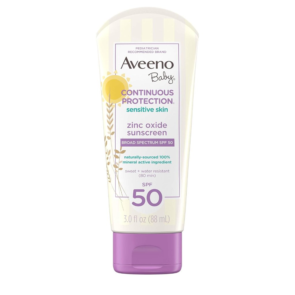 Aveeno Baby Zinc Oxide Mineral Sunscreen Lotion SPF 50 Pack 12 Size 3oz