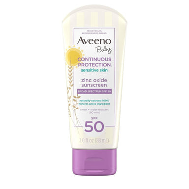 Aveeno Baby Zinc Oxide Mineral Sunscreen Lotion SPF 50 Pack 12 Size 3oz