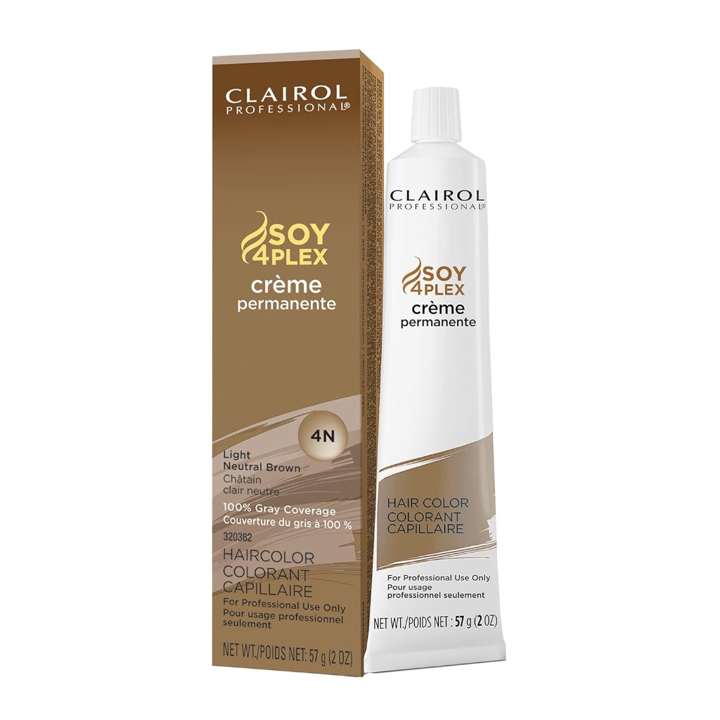 Clairol Creme Permanente 4N Light Neutral Brown Pack 36