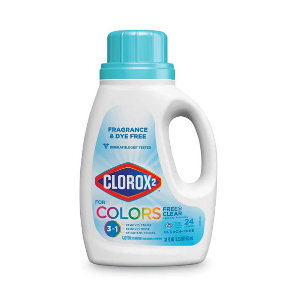 Clorox Stain Remover and Color Booster, Unscented  Bottle, 6/Carton 33 oz