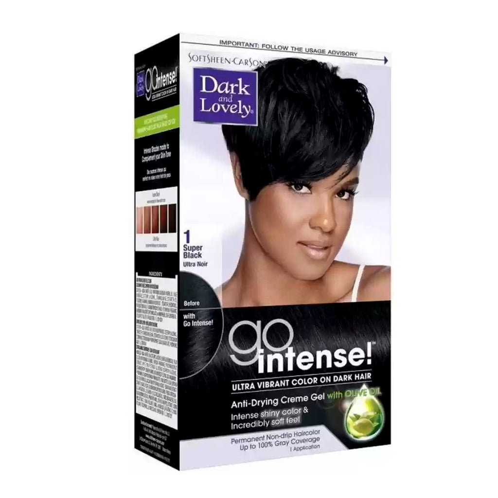 Softsheen Carson Dark & Lovely Go Intense Ultra Vibrant Permanent Hair Color 1 Super Black