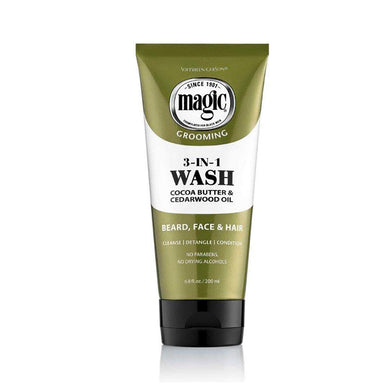 Softsheen Carson Magic Clean Products 3-in-1 Beard Wash with Almond Oil 6.8oz