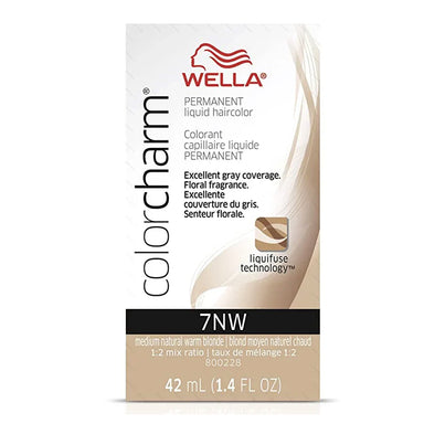 Wella Hair Color Permanent Liquid 7NW Medium Natural Warm Blonde 1.4oz Pack 36