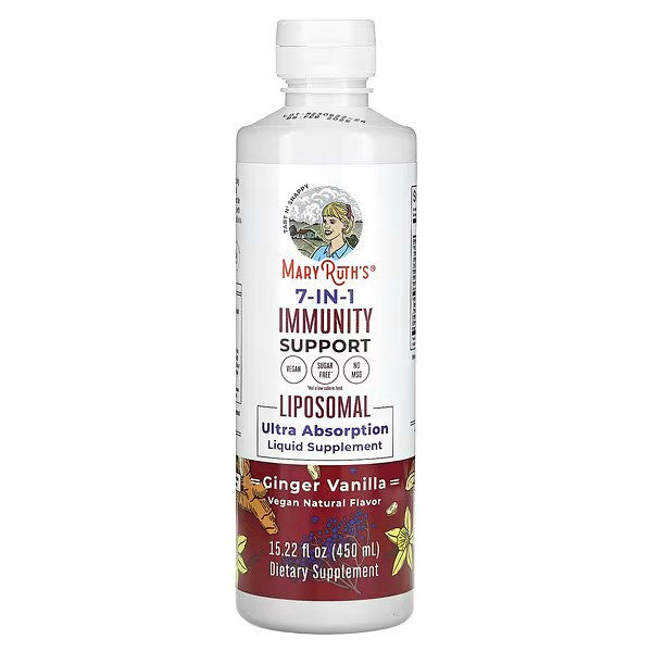 Mary Ruth Immunity Liposomal, Ginger Vanilla, 15.22 oz Pack 12 Size 18 mo