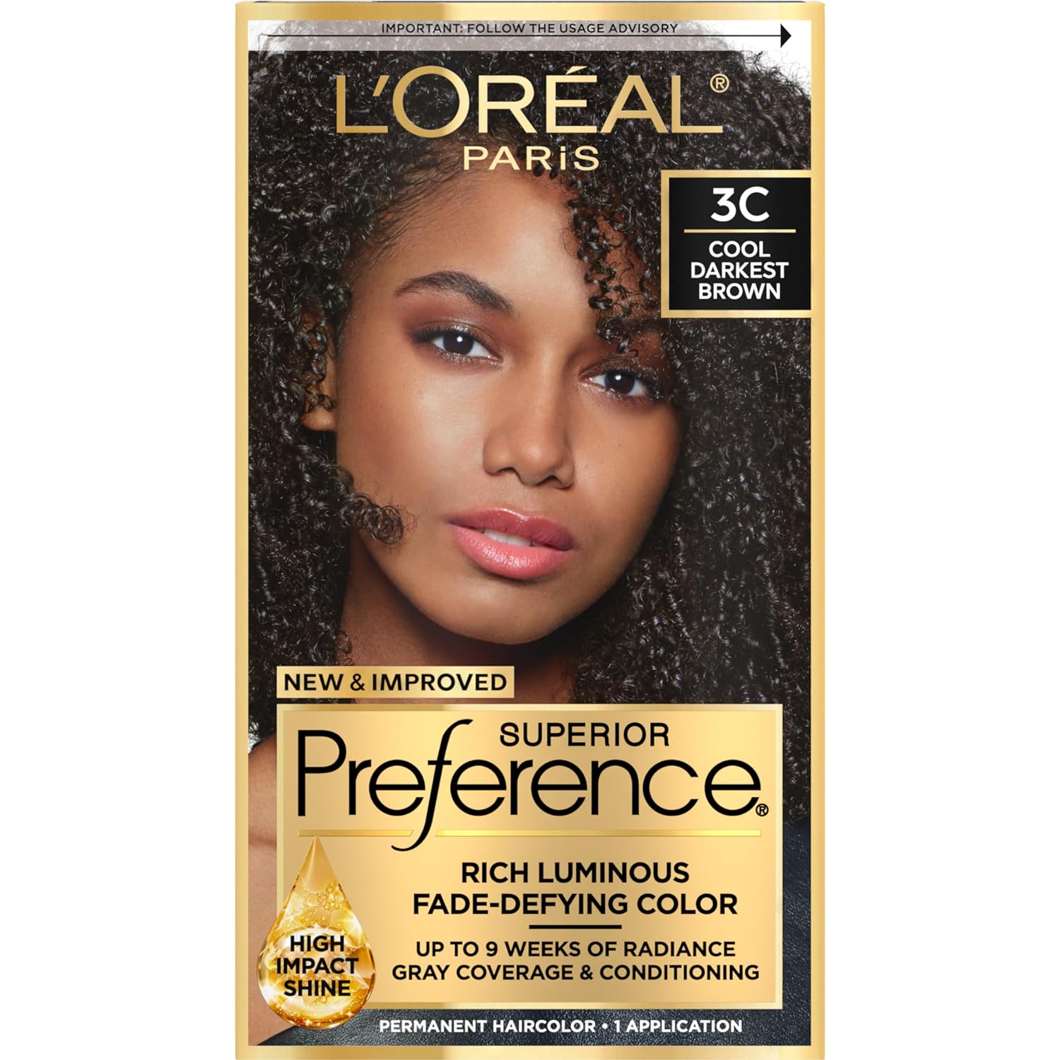 L'OREAL HAIRCOLOR PREFERENCE : COOL DARKEST BROWN Pack 12