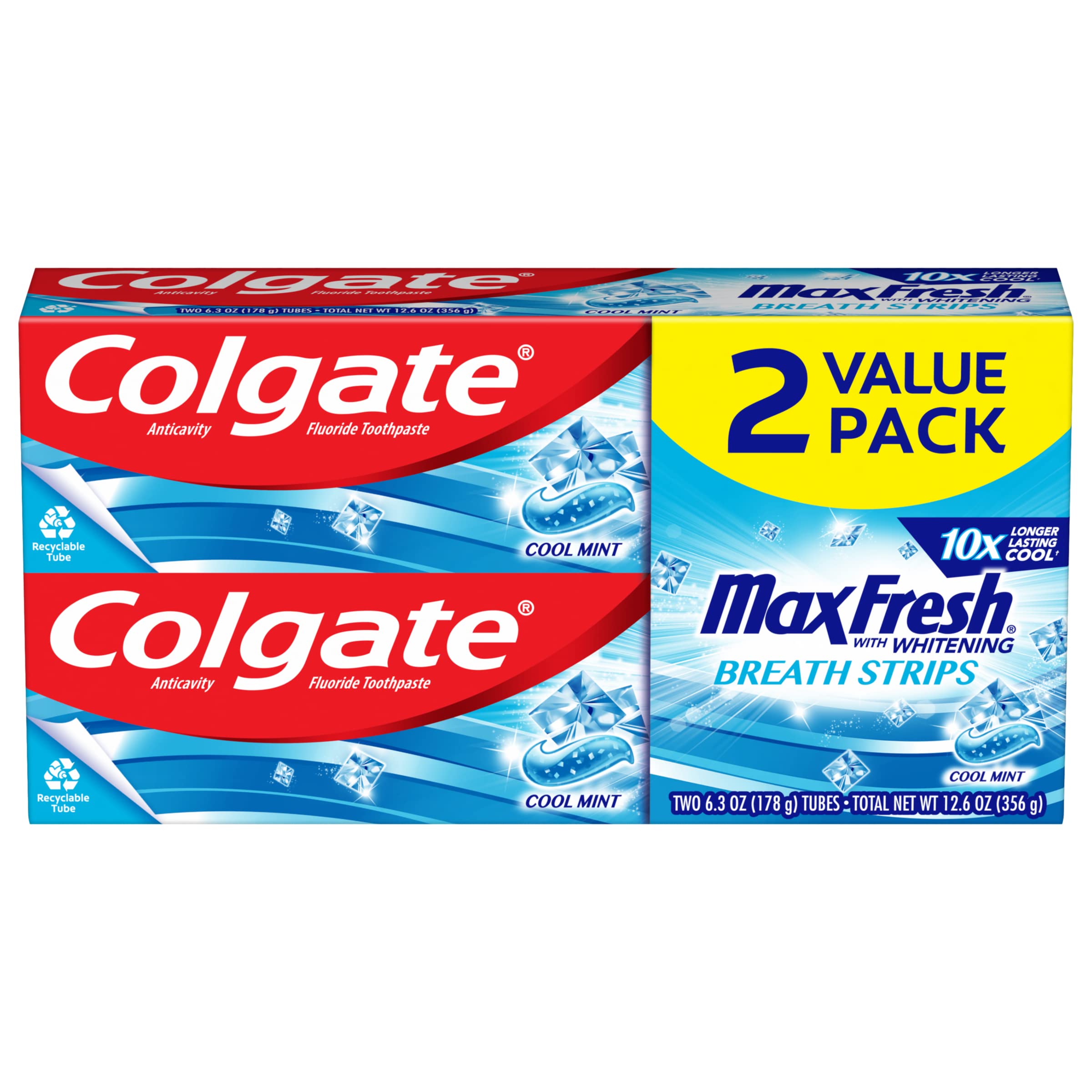 Colgate Max Fresh Tooth Paste 6.3 oz CS MU Clean Mint 2PK