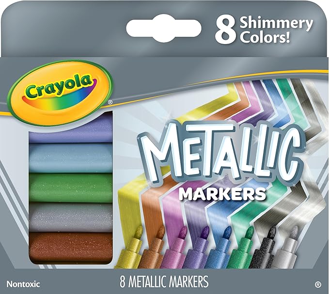 CRAYOLA® 8 ct. Metallic Markers Case 24 Unit 6