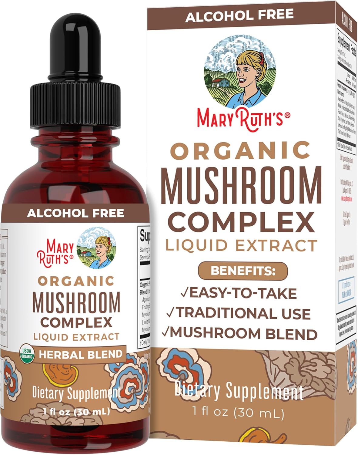 Mary Ruth Mushroom Complex Drops, Org, 1 oz Pack 24 Size 24 mo