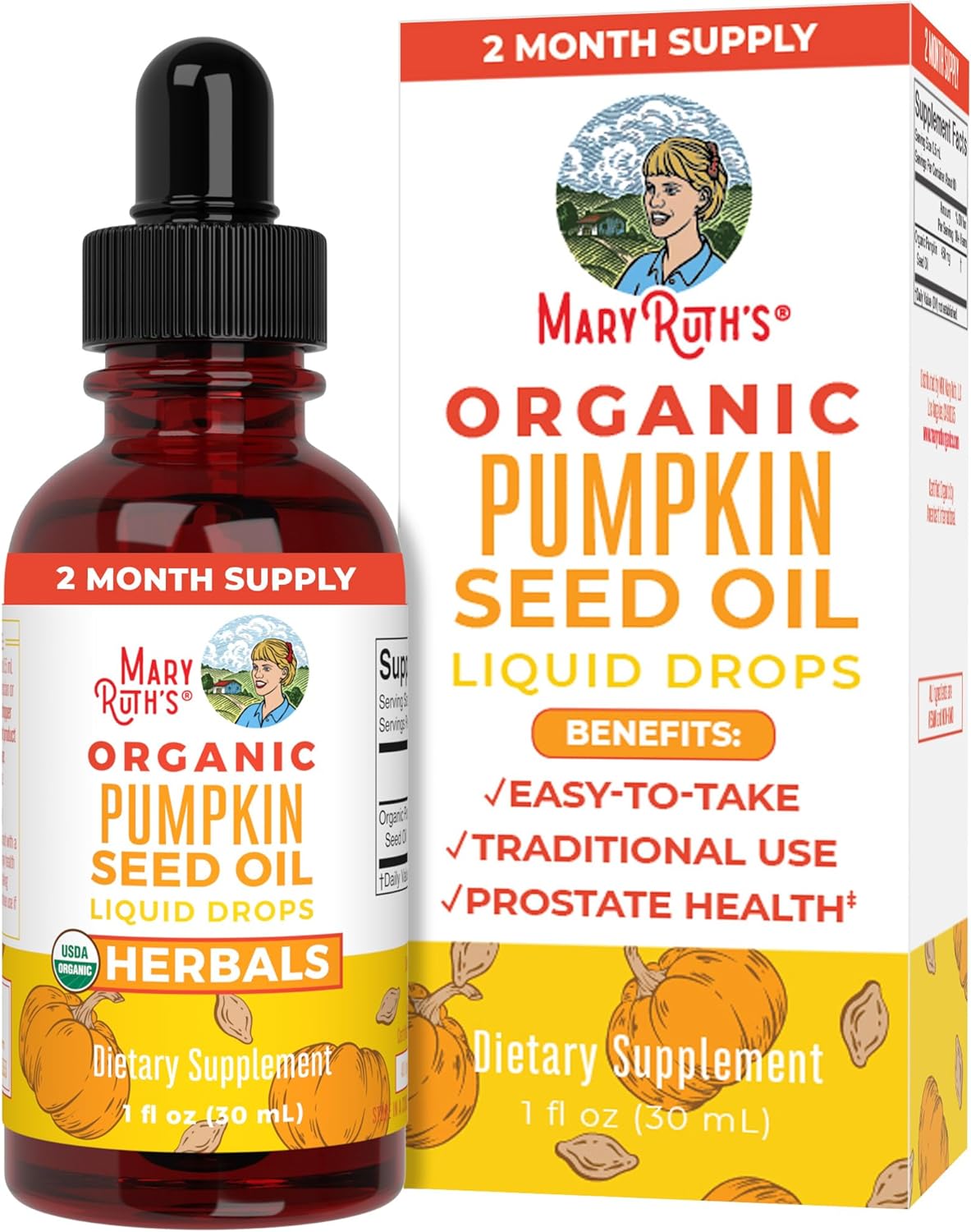 Mary Ruth Pumpkin Seed Drops, Org, 1 oz Pack 144 Size 24 mo